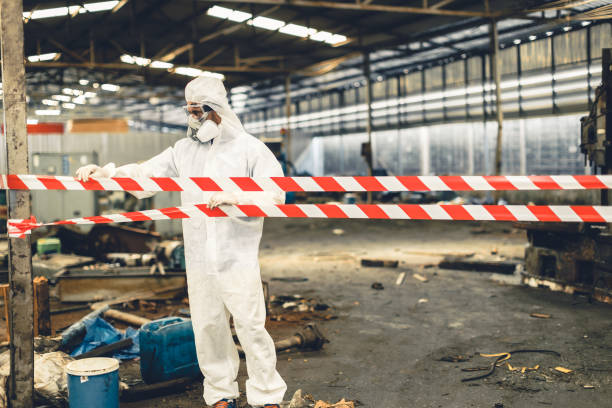 Professional Sewage Cleanup technician working in North Jackson, OH